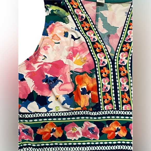 London Times Sleeveless V-Neck Maxi Pull On Dress! NWT 🔥 SIZE 16 - Picture 5 of 15